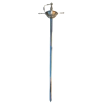 Sword Cazoleta Spanish natural in aged silver