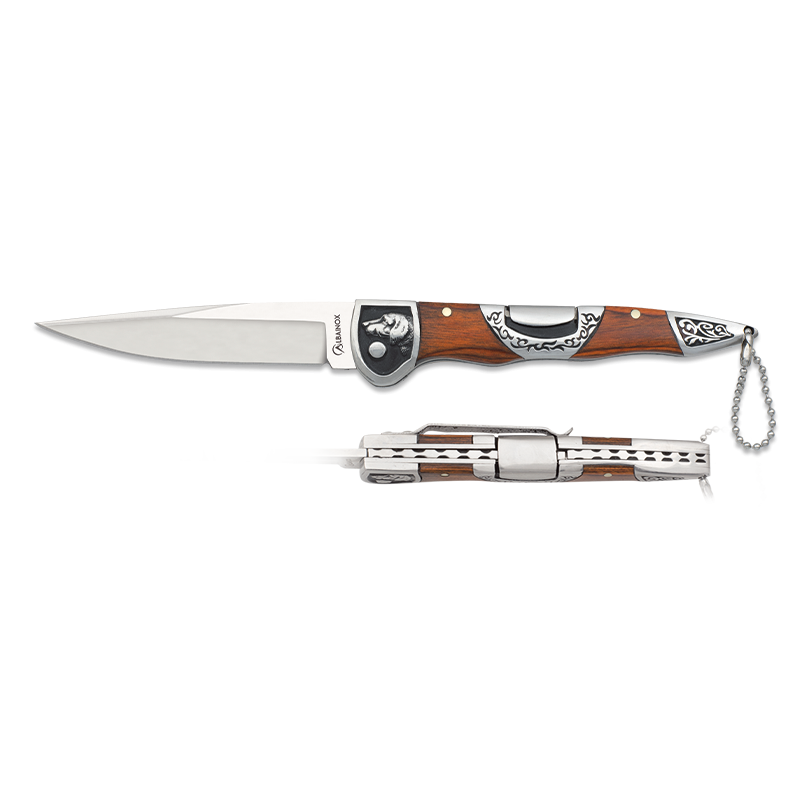 Albainox Ausdauer roter Rasierer. H. 8,3 cm