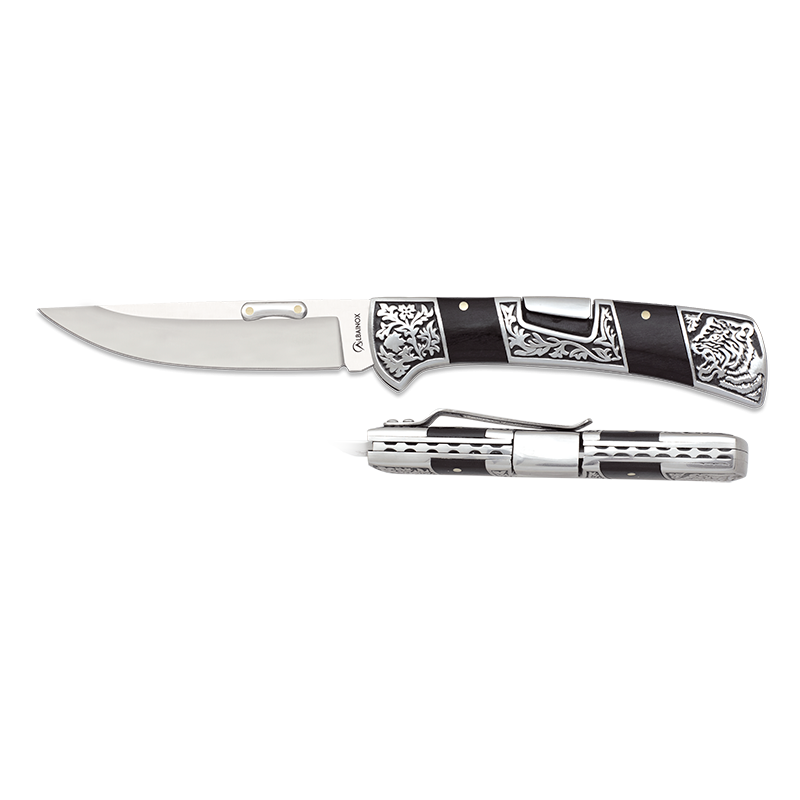 Albainox verziertes schwarzes Ausdauermesser