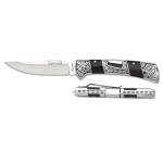 Coltello stamina nero decorato Albainox