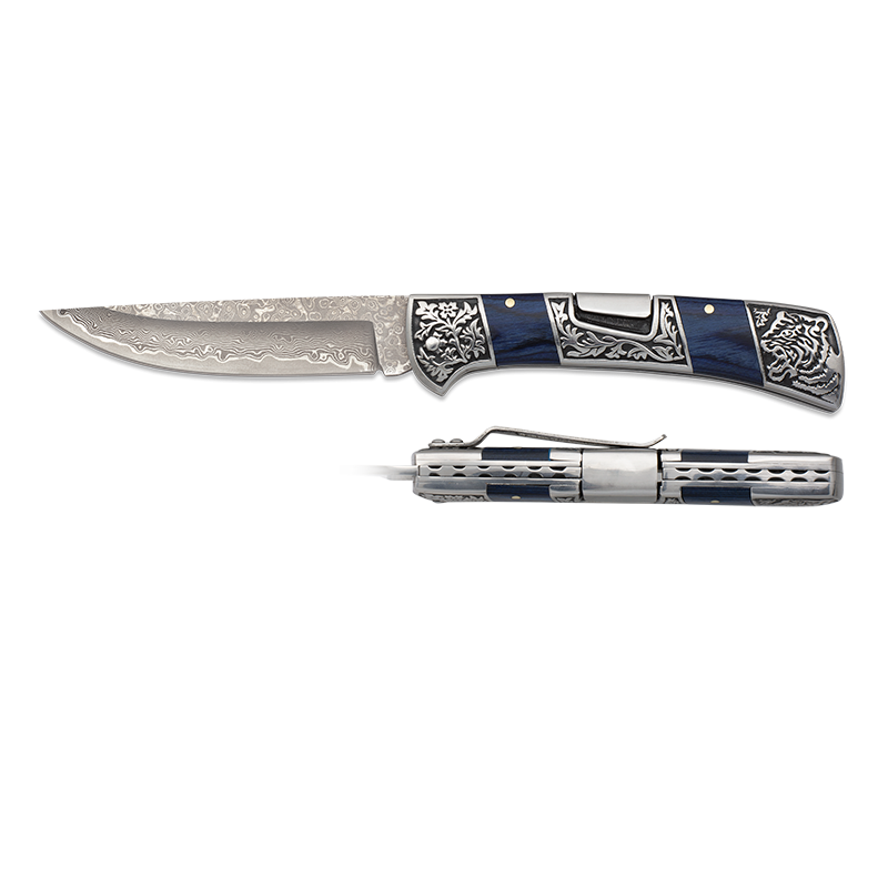 Albinox damask faca 67 camadas e stamina azul