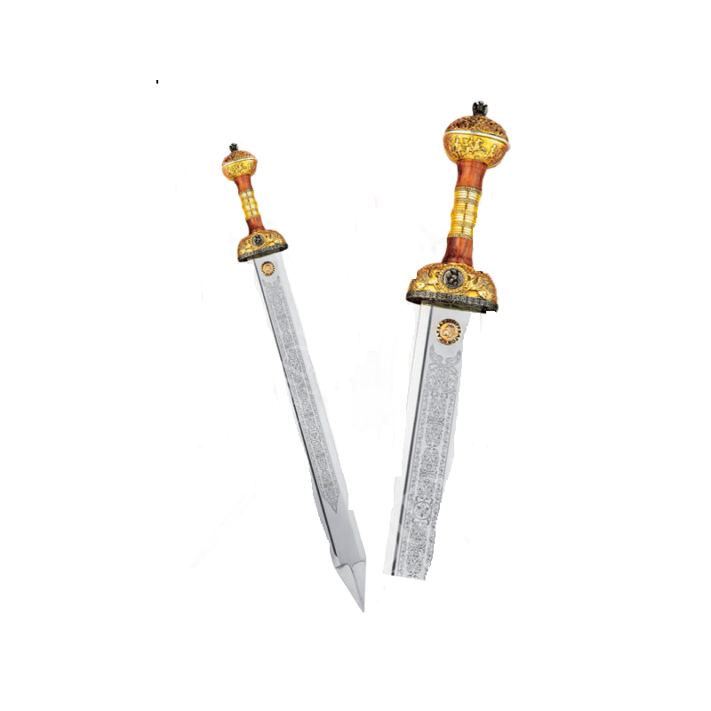 ESPADA JÚLIO CÉSAR OURO COM BAINHA. REFERÊNCIA 212V