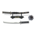 SAMURAIS OF STAINLESS STEEL WITH STAND