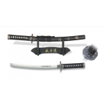 SAMURAIS OF STAINLESS STEEL WITH STAND