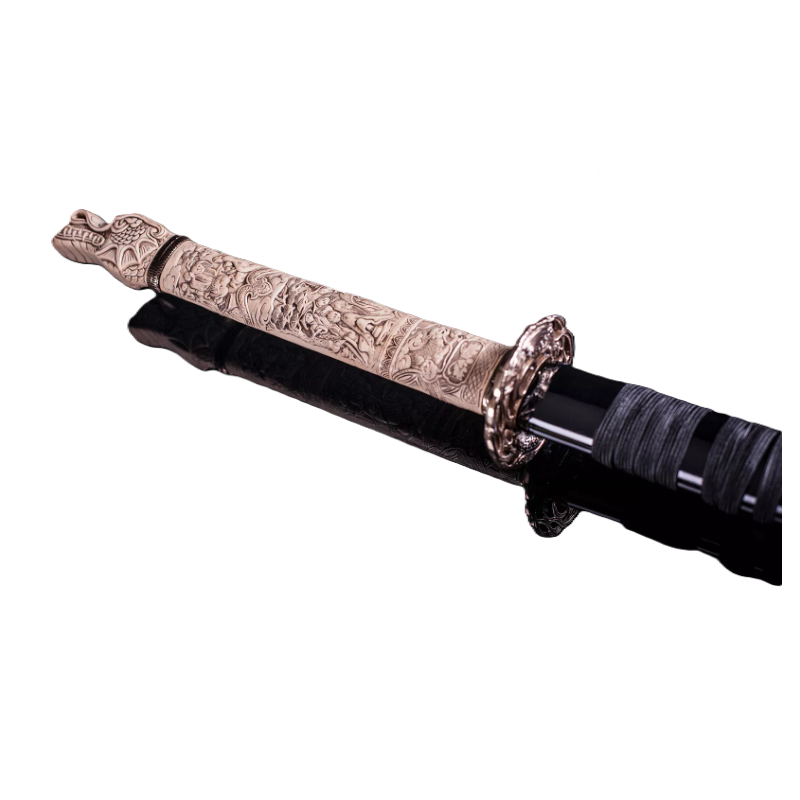 IVORY KATANA, IVORY WAKIZASHI AND IVORY TANTO