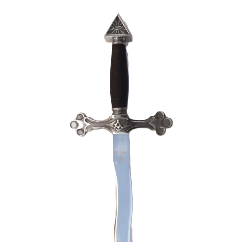 Espada Masona flamígera plata