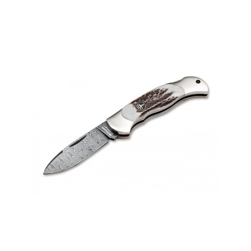 Böker Solingen Junior Scout Deer Horn Damascus