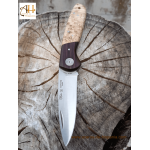 Couteau Nieto Coyote en bois naturel, bouleau frisé