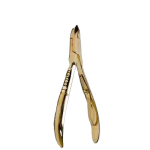 Pinze per manicure in pelle incisione in oro