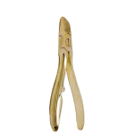 Alicate Manicure Pregos Gravados em Ouro