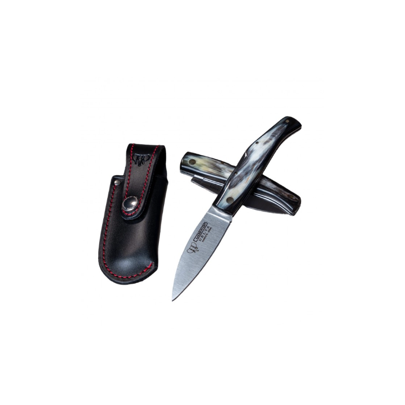 COLTELLO A DELTA CUDEMAN CORNO DI TORO CON FODERO 344-AF