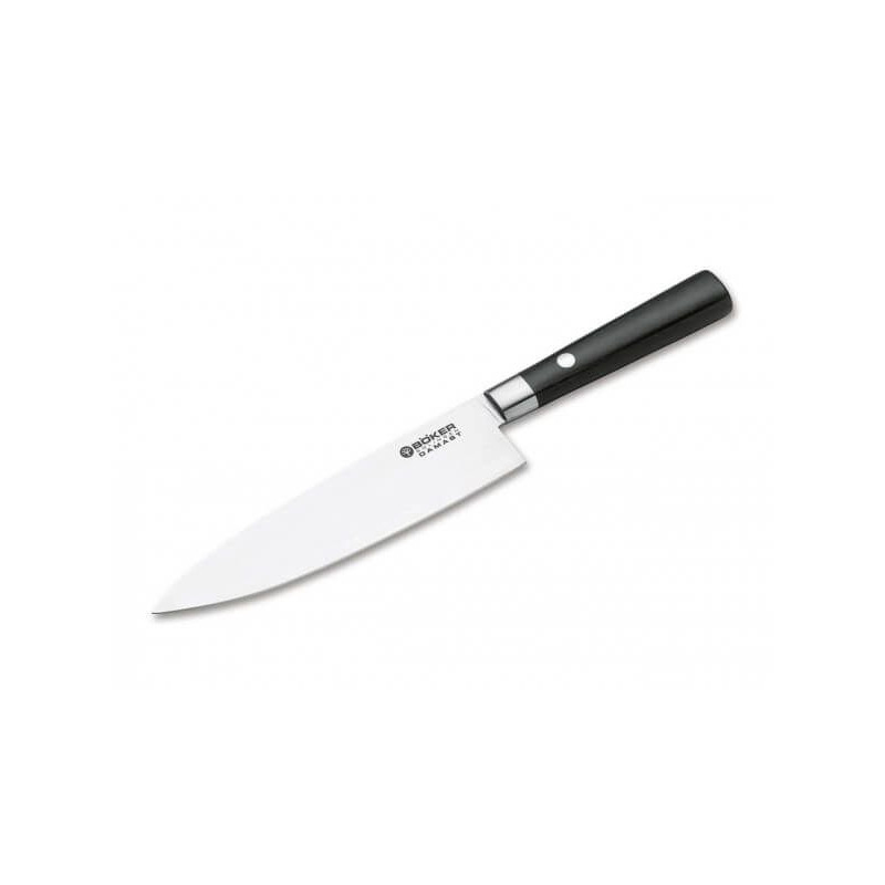 Böker Solingen Coltello da Chef Nero Piccolo Damasco