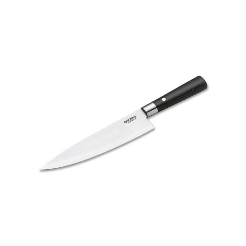 Böker Solingen Coltello da Chef Nero Grande Damasco