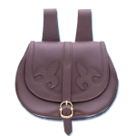 Bolsa de cuero flor de lis - Ref. 201624