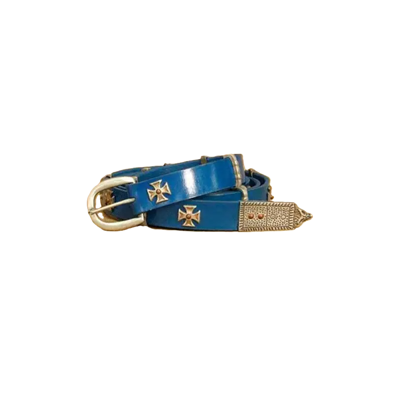 Mittelalterlicher Rittergürtel - Blaues Leder - Ref. 200880