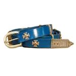 Ceinture Chevalier Médiévale - Cuir Bleu - Réf. 200880