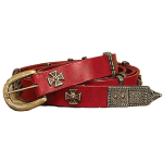 Mittelalter Gürtel - Rotes Leder - Ref. 200878