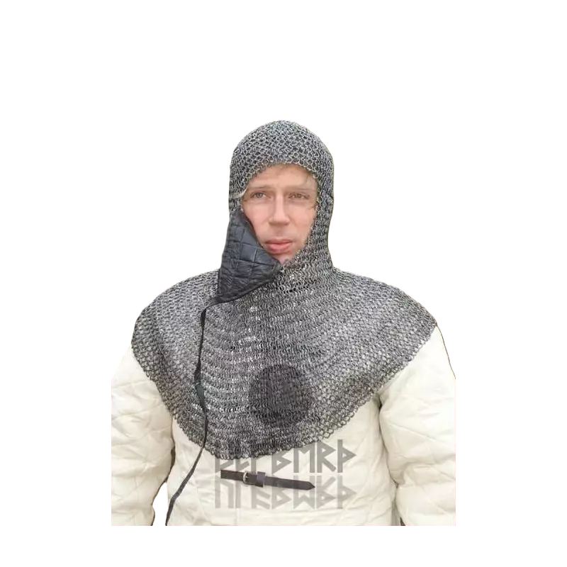 ULF-RRR-CTV Cappuccio in cotta di maglia o boia rivettata con protezione ganasce