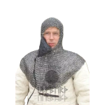 ULF-RRR-CTV Hangman or riveted chainmail hood with jaw protector