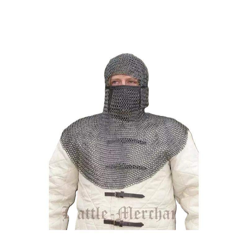 BMSB-CSV Chainmail ou Capuz Executor com Protetor Bucal Quadrado