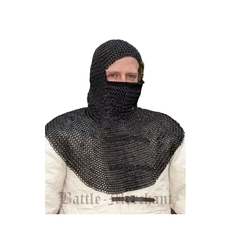 BMSB-CTV Chainmail hood with triangular mouth guard
