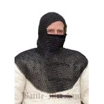 BMSB-CTV Chainmail Capuz com protetor bucal triangular