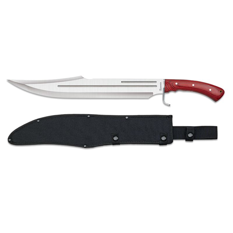 Coltello antiresistenza Albainox rosso. 43 cm