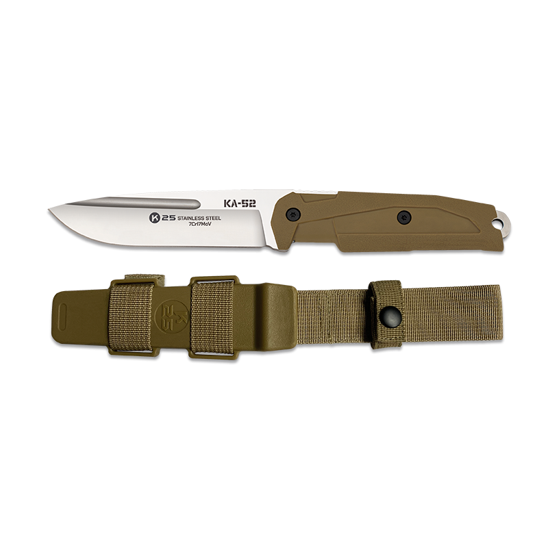 Tactical knife K25 KA-52 with rubber handle.