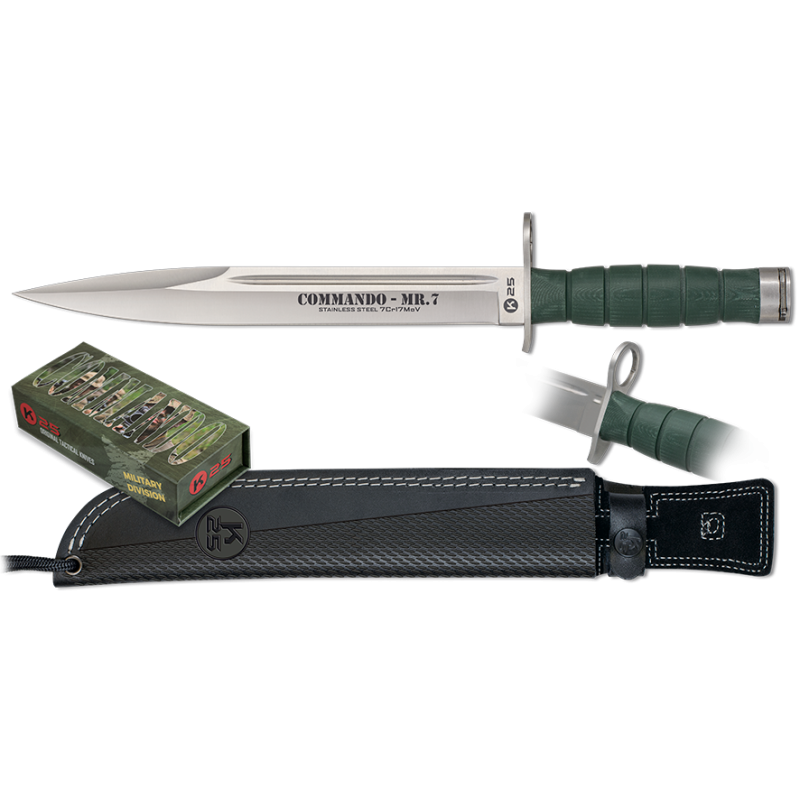 Baionetta K25 Commando-MR.7 Verde 26cm CNC