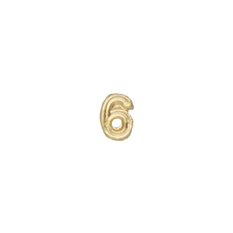 Numeral Pin Diário 6 OURO