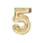 Ziffern Daily Pin 5 GOLD