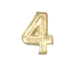 Spilla Numerale Giornaliera 4 ORO