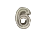 Numeral pasador diario 6 PLATA