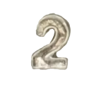 Spilla Numerale Giornaliera 2 ARGENTO