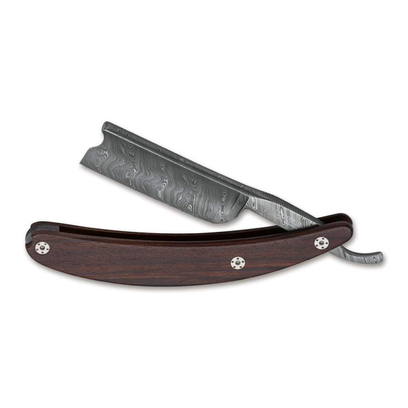Böker Manufaktur Master Cutter Damascus, Desert Ironwood 140800DAM straight razor