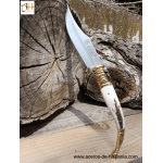 Navaja Sevillana en asta de ciervo-Aceros de Hispania