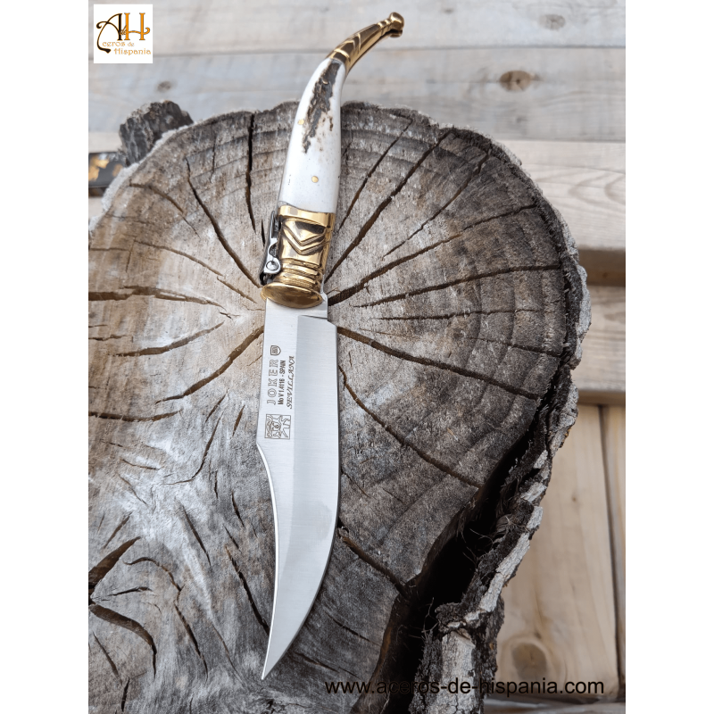 Couteau Sevillana Joker bois de cerf Feuille 11cm