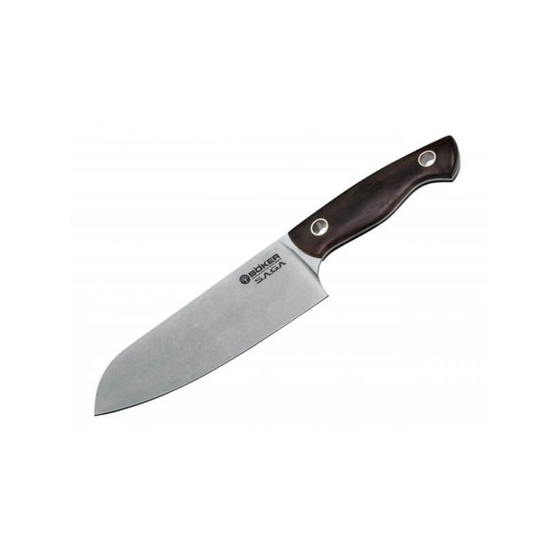 Santoku Faca Böker Solingen Saga Granadilla