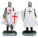 Figura Caballero Templario con Espada 30cm Blanco