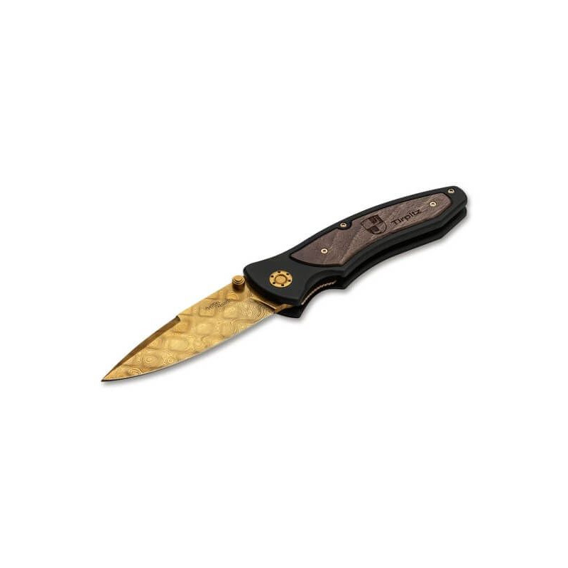 Solingen Tirpitz Damast Gold Böker Taschenmesser