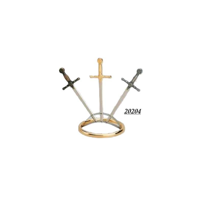 MINI-SCHWERTER DISPLAY 3 UNI. NICKEL