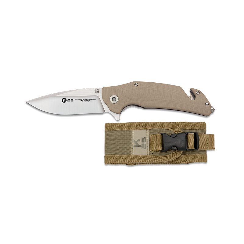 Navaja Rescate K25 G10 Coyote Rugoso