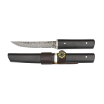 Couteau en acier Damas Lame en bois d’ébène : 11,6 cm