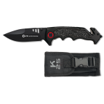 Preto K25 Faca de Resgate de Punho Áspero