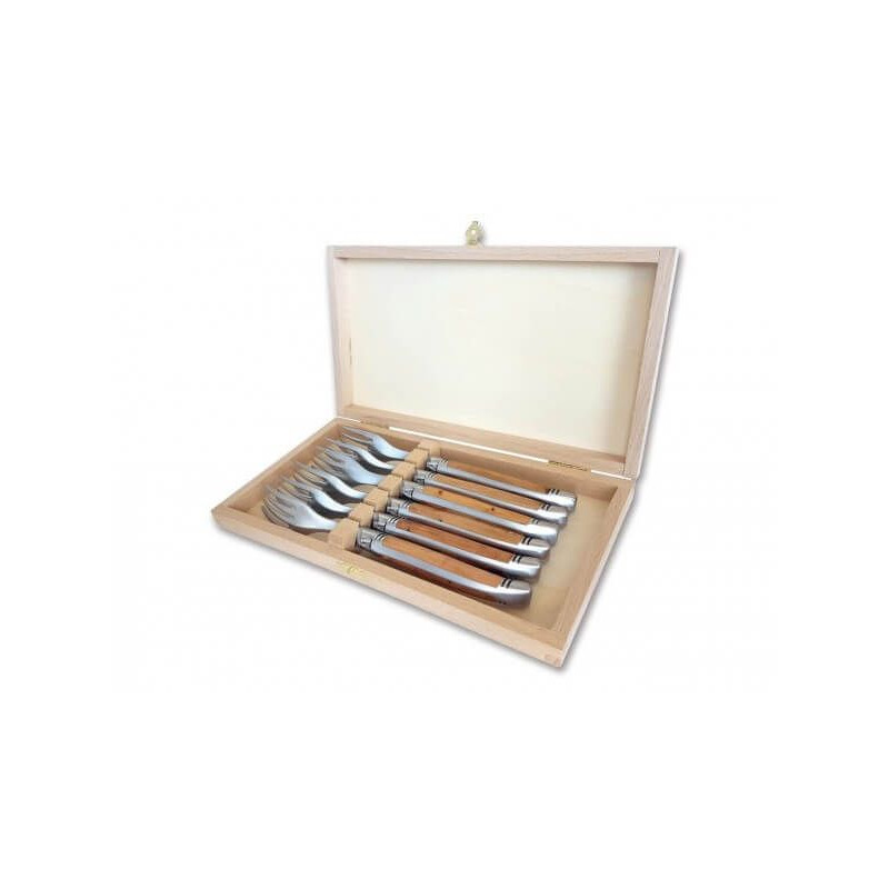 Goyon-Chazeau Laguiole Juniper Steak Fork Set