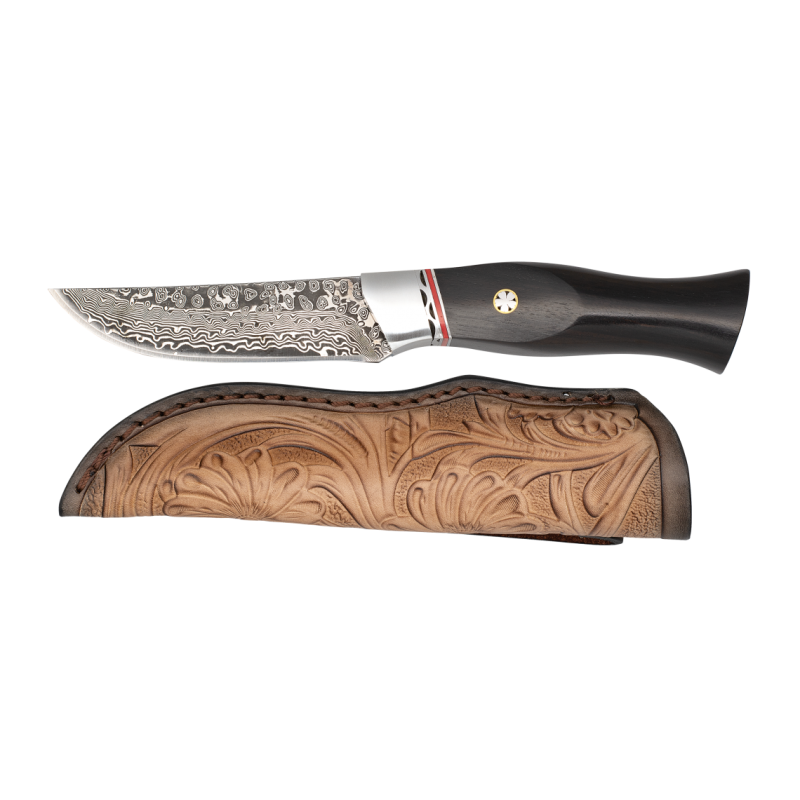 Albainox Messer aus Ebenholz und Damaststahl