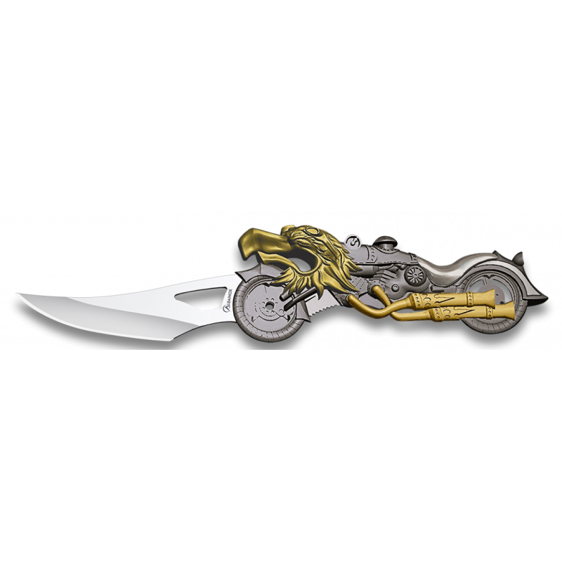 Moto-Águila Messer mit Taschenlampe.