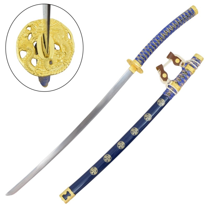 Blaues dekoratives Katana