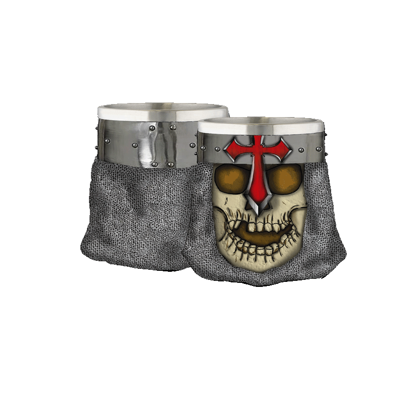 Templerkreuz Totenkopf Schnapsglas