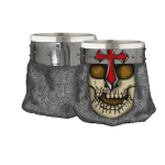 Templerkreuz Totenkopf Schnapsglas